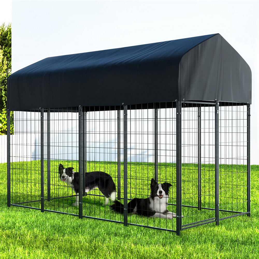 i.Pet Dog Kennel Extra Large House Outdoor Playpen Pet Puppy Metal Backyard