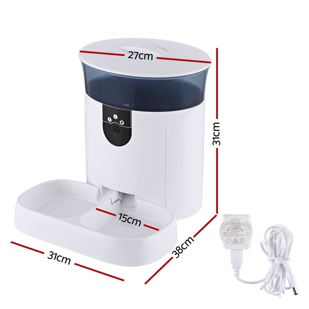 HomeMyGarden Automatic Pet Feeder Dog Cat Camera Wifi Smart Food Dispenser Timer 7L APP