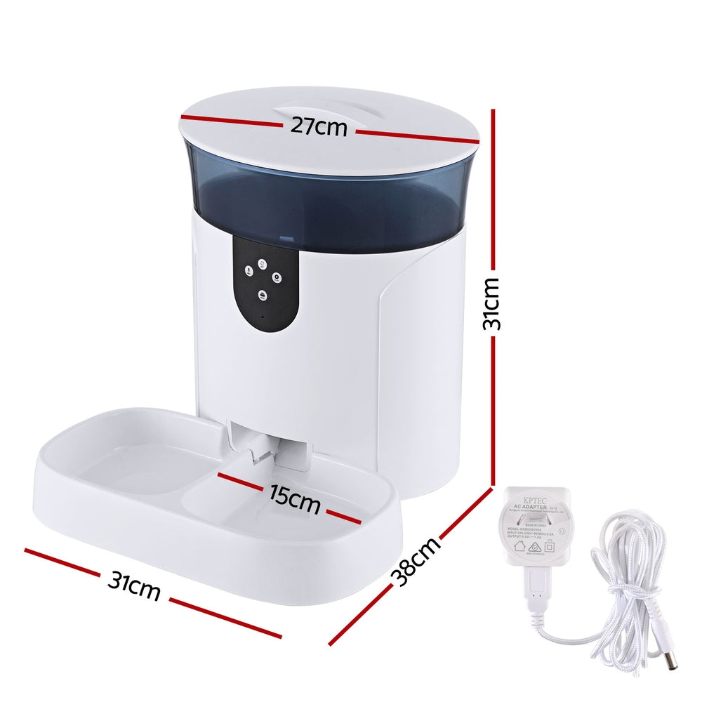 HomeMyGarden Automatic Pet Feeder Dog Cat Wifi 7L Auto Smart Food Dispenser Timer Feed