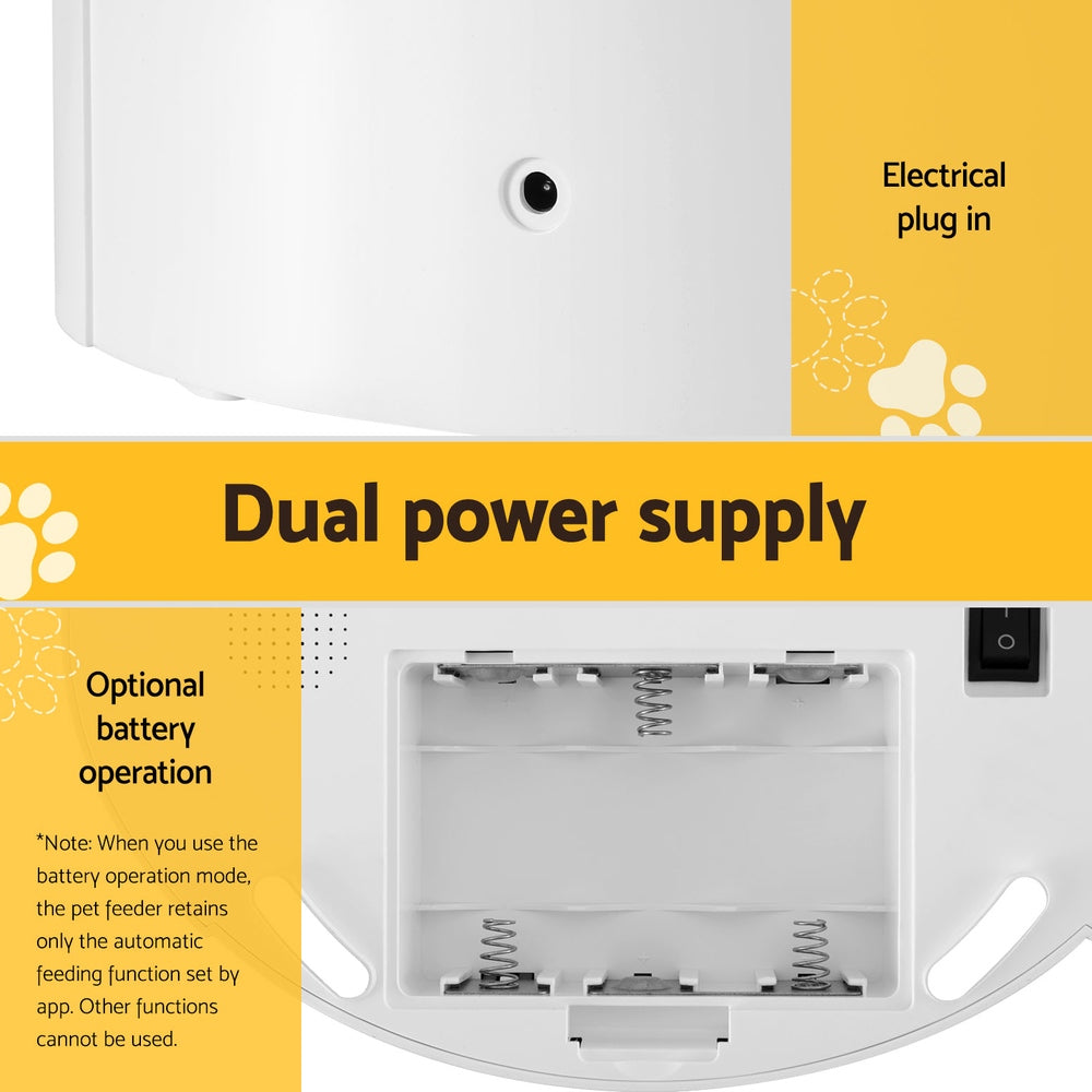 HomeMyGarden Automatic Pet Feeder Dog Cat Wifi 7L Auto Smart Food Dispenser Timer Feed