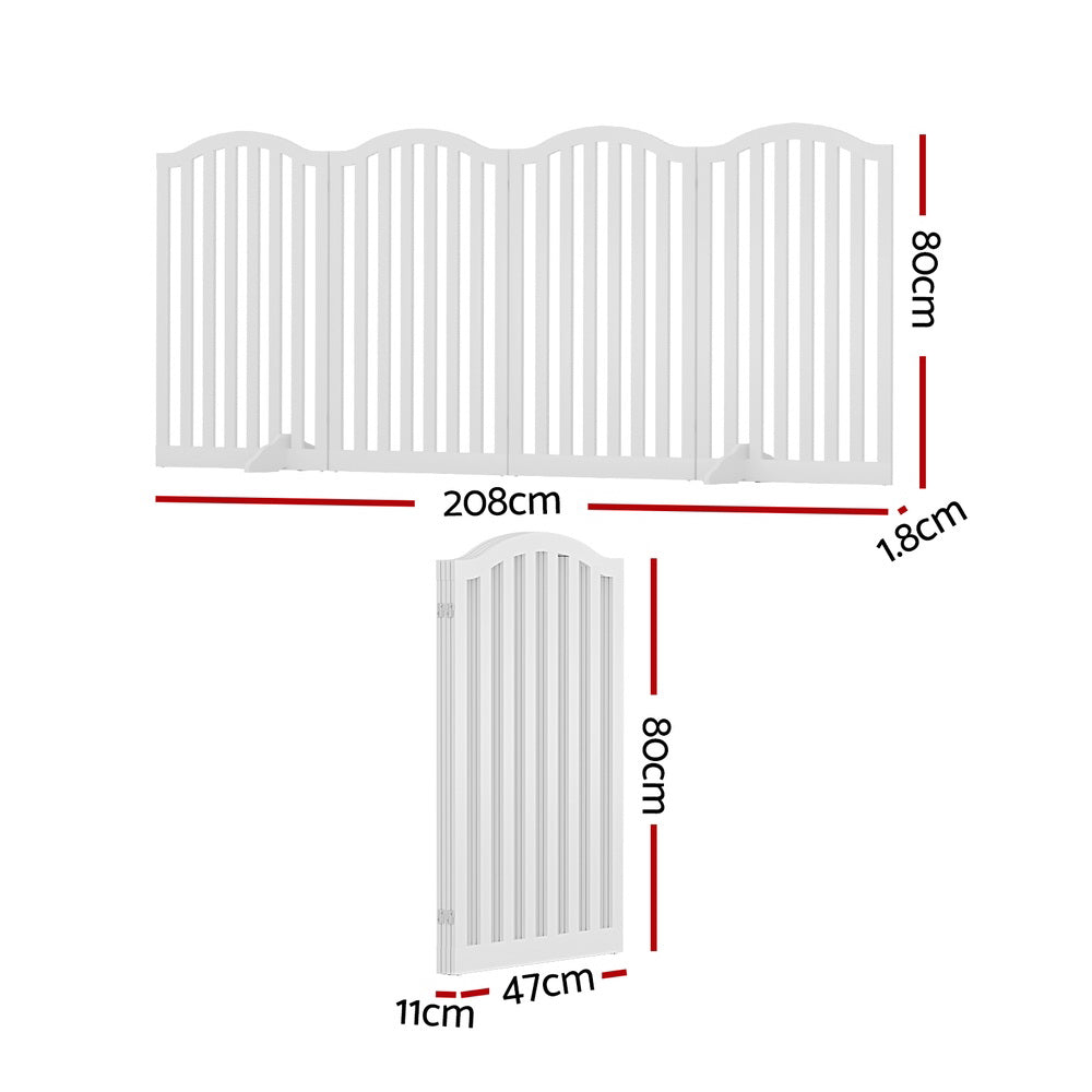 Dog Playpen Enclosure 4 Panel Pet Fence Wooden Play Pen