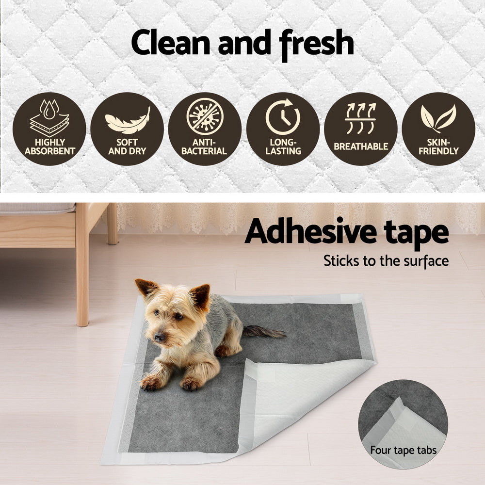 Pet Training Pads 400pcs 60x60cm Puppy Dog Toilet Pee Indoor Super Absorbent Grey