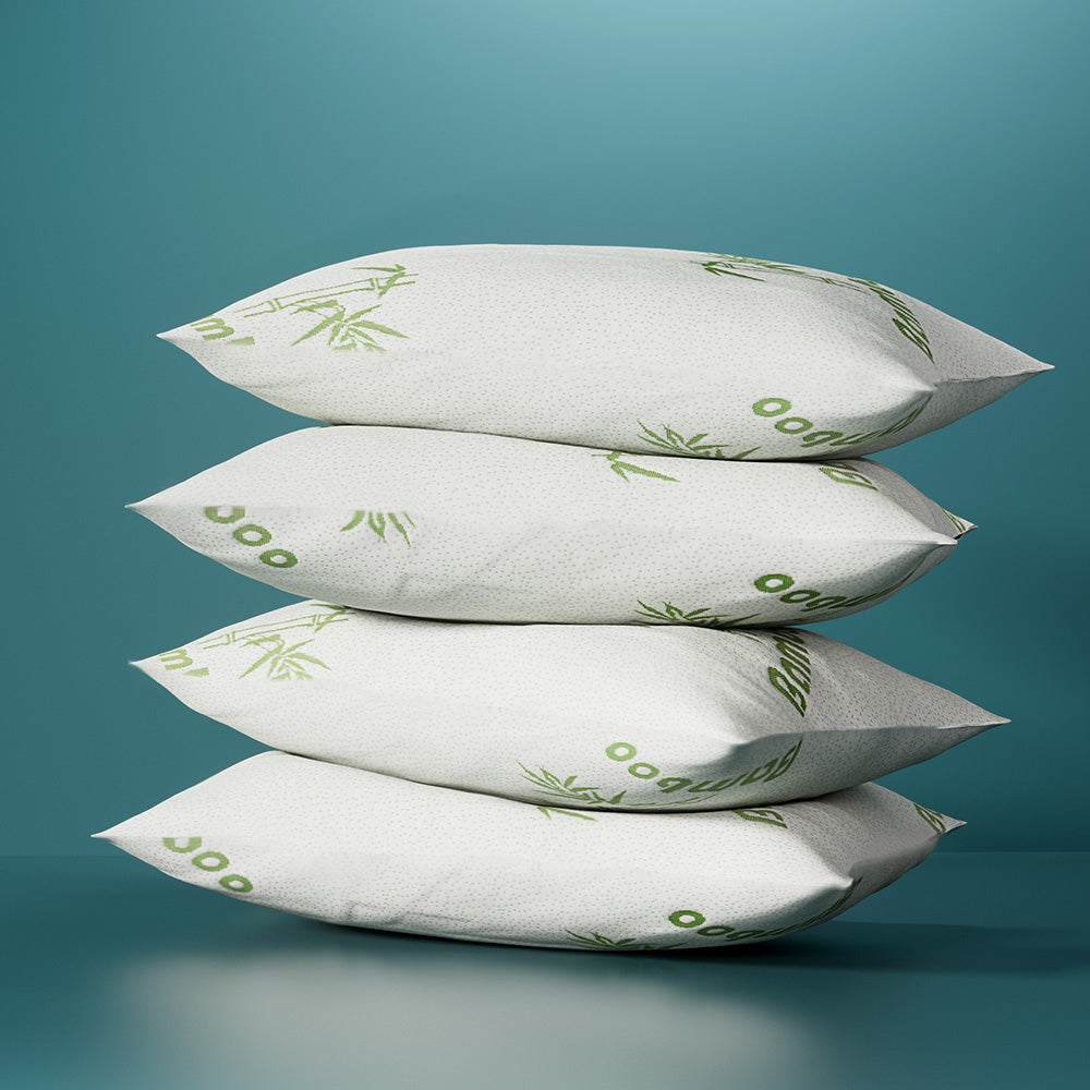 Bedding 4 Pack Bamboo Pillow Family Hotel