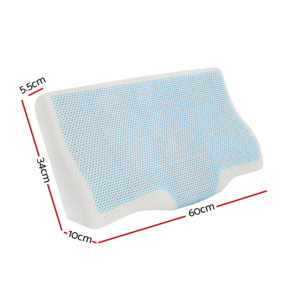 Bedding Memory Foam Contour Pillow Cool Gel Bamboo Cover