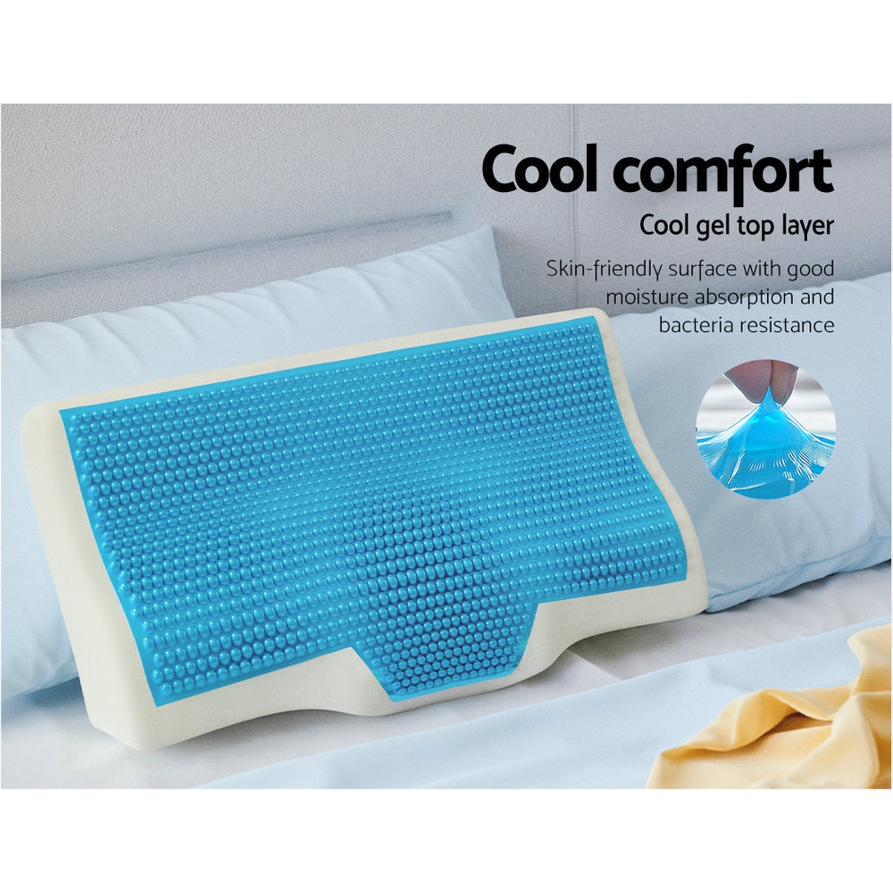 Bedding Memory Foam Contour Pillow Cool Gel Bamboo Cover