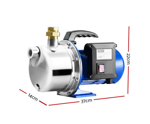 Garden Water Jet Pump High Pressure 1100W Tank Rain Farm Irrigation House