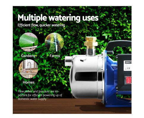 Garden Water Jet Pump High Pressure 1100W Tank Rain Farm Irrigation House