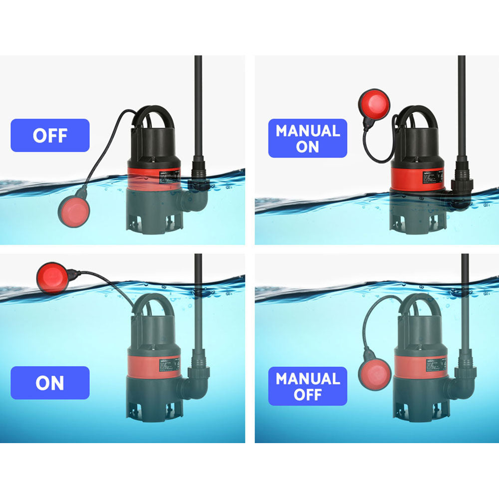 Garden Submersible Pump 550W Dirty Water Bore Tank Well˝ˇSteel Sewerage