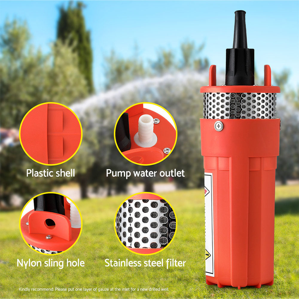 Submersible Solar Water Pump 24V 70M Head Deep Well Bore Self-priming