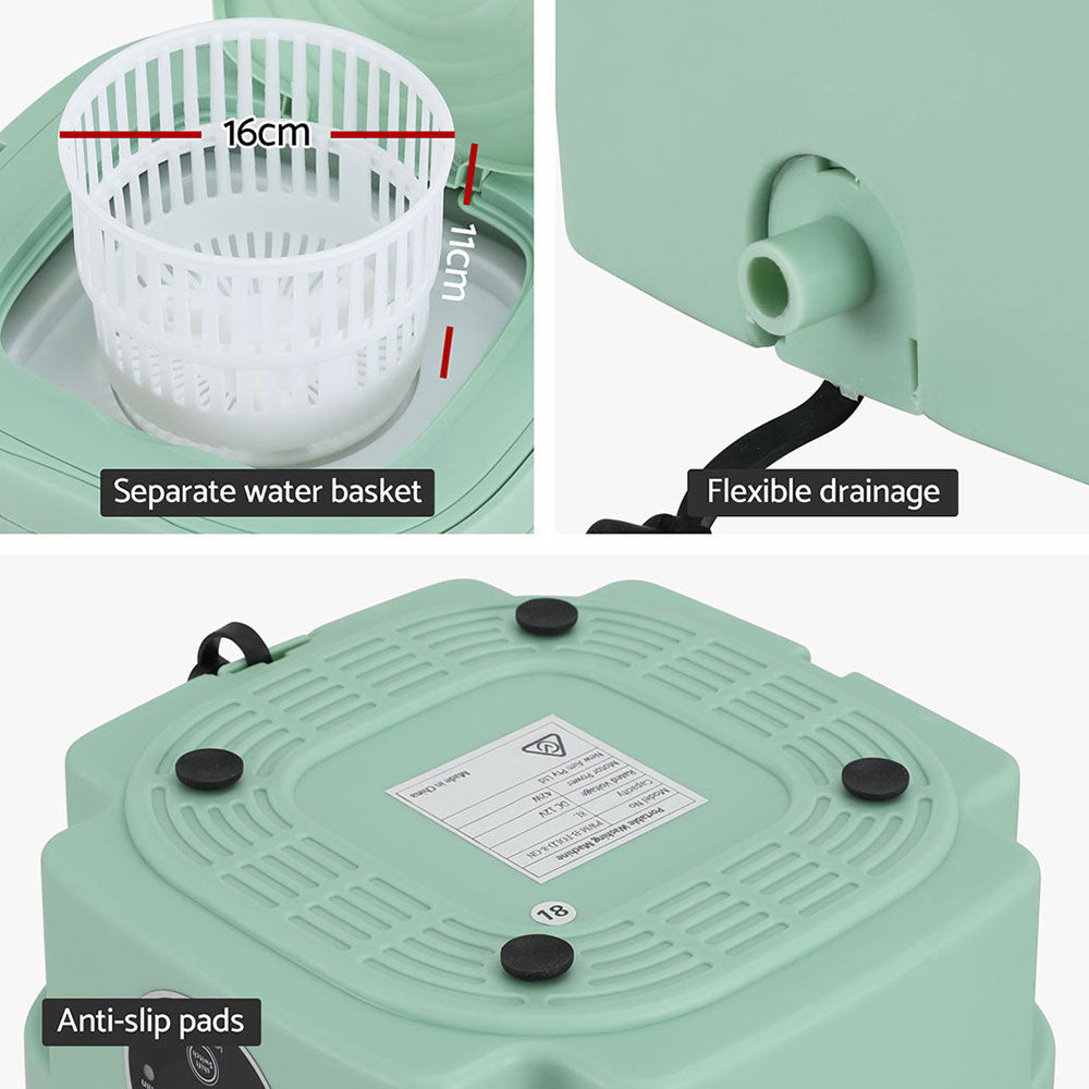 Portable Washing Machine 8L Green