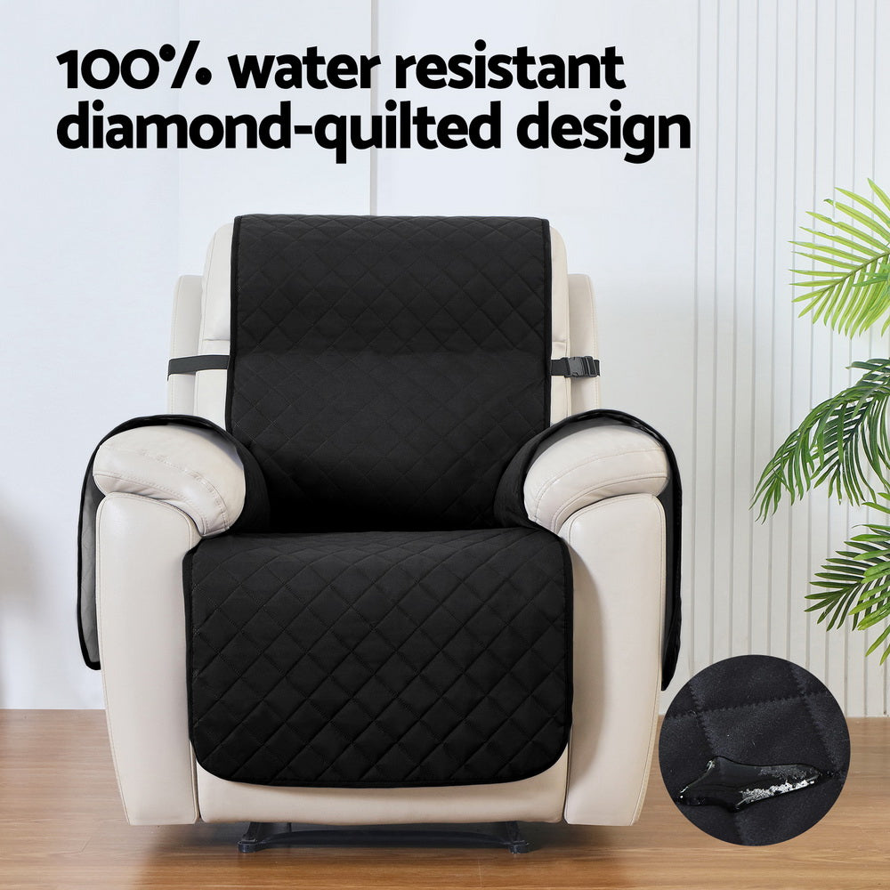 Recliner Chair Cover 100% Water Resistant Black