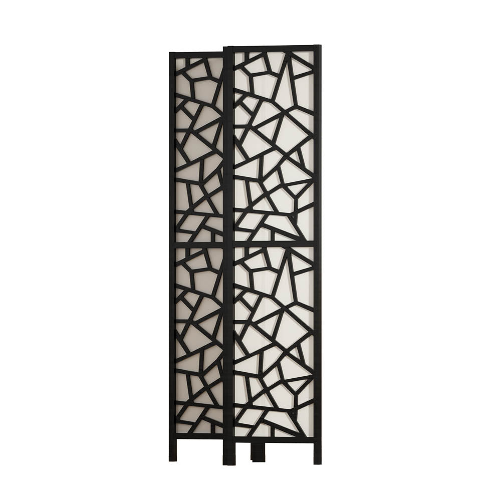 4 Panel Room Divider Screen 162x170cm Clover Black