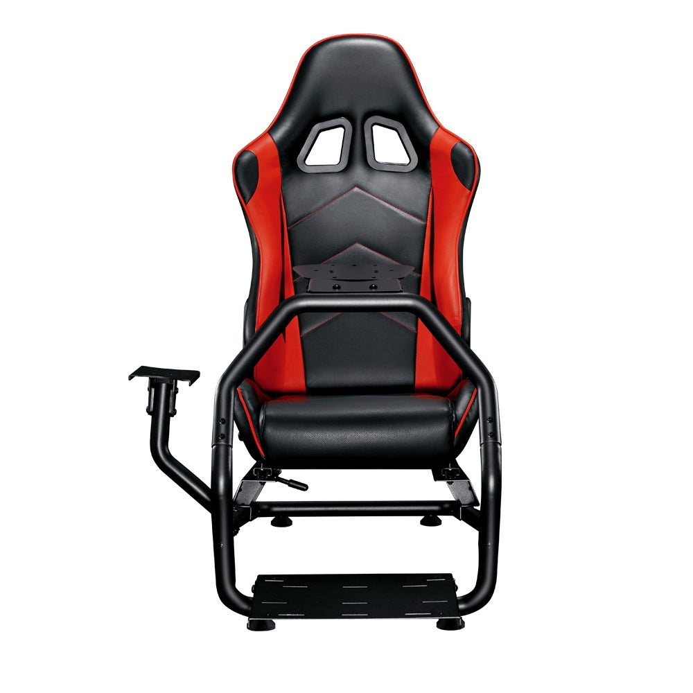 Racing Simulator Cockpit Steering Wheel Adjustable Gaming Chair PVC Seat