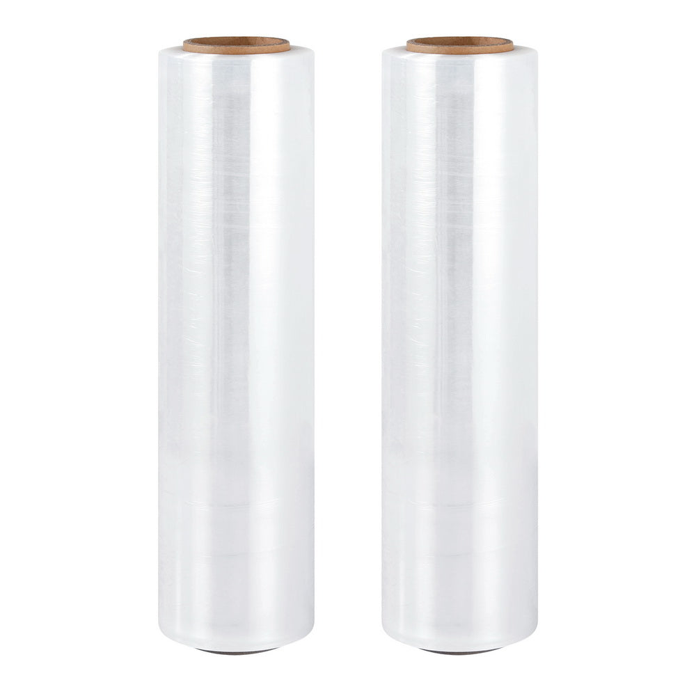 400m 2pcs Stretch Film Shrink Wrap Rolls Protect Package Material Home Warehouse