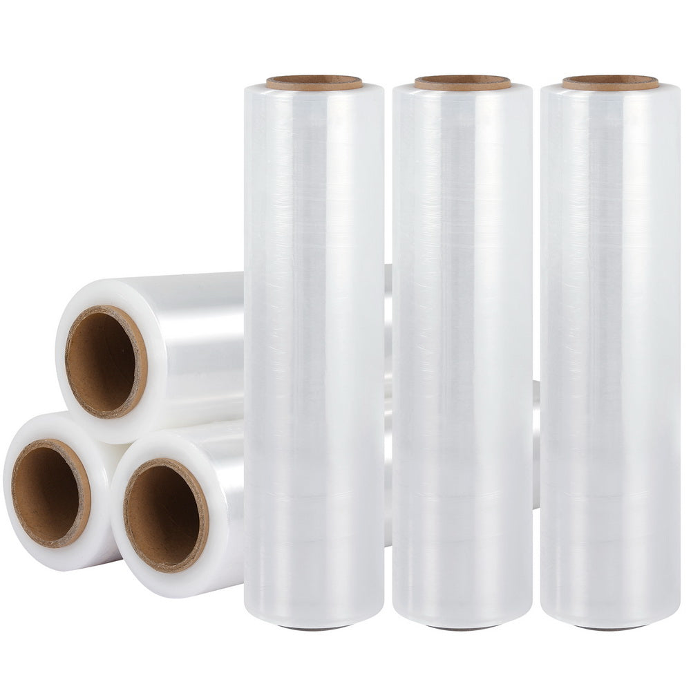 500mm x 400m Stretch Film Pallet Shrink Wrap 6 Rolls Package Use Plastic Clear