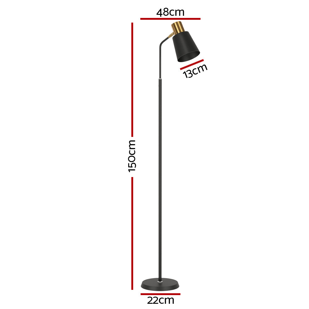 Floor Lamp Modern Light Stand LED Home Room Office Reading Black