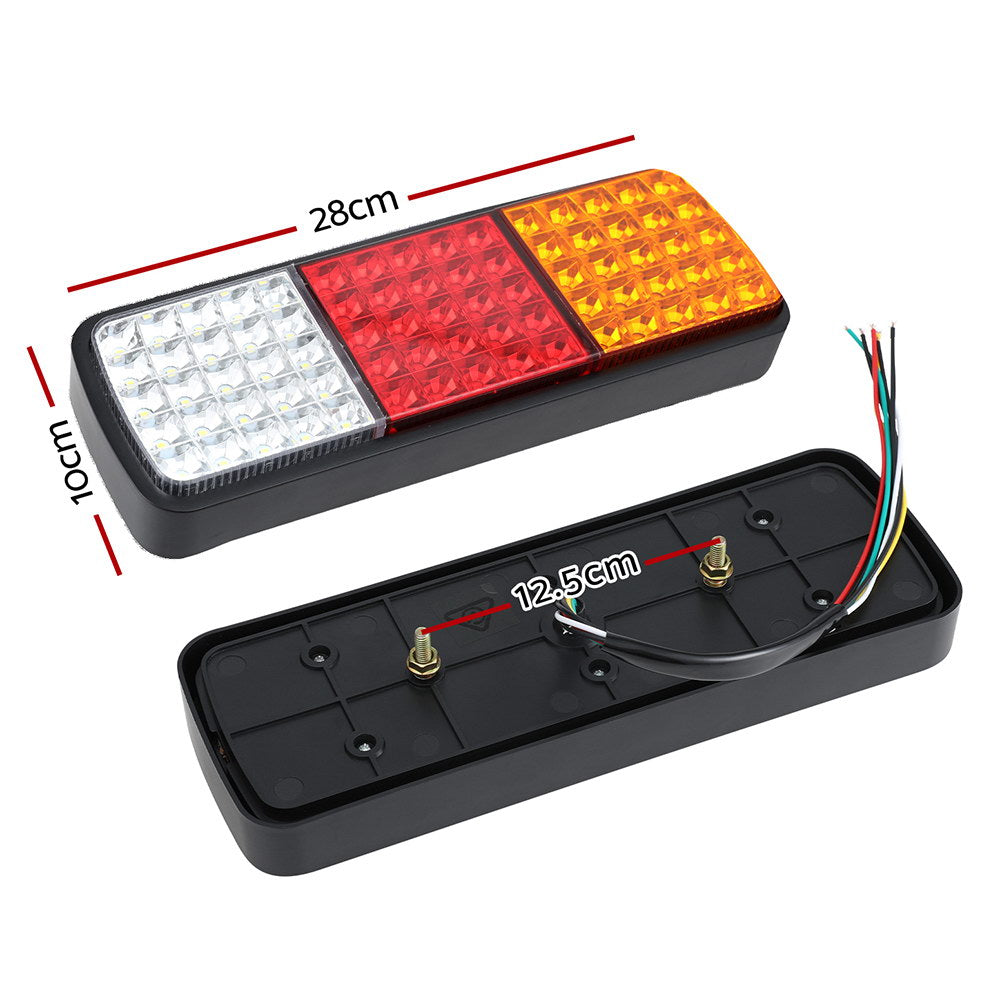 Pair 75 LED Tail Lights Stop Reverse Indicator 12V Ute Trailer Caravan Truck Boat