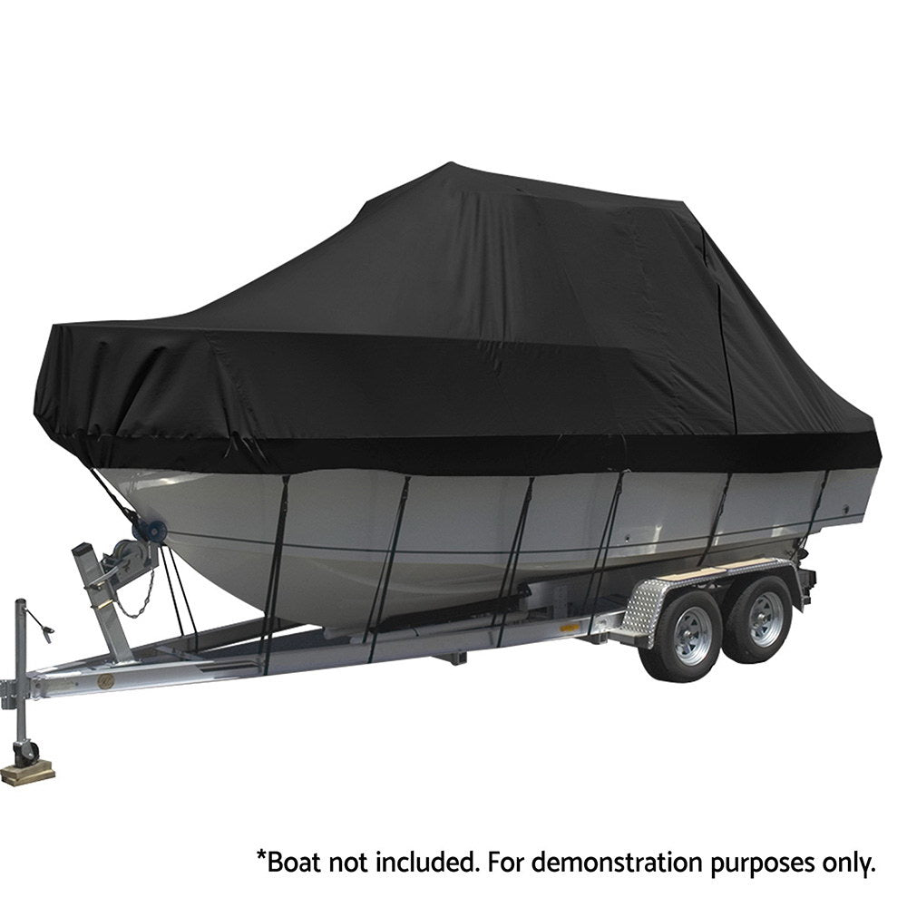 Seamanship Boat Cover 19-21ft Trailerable Jumbo Marine Grade Heavy Duty Black