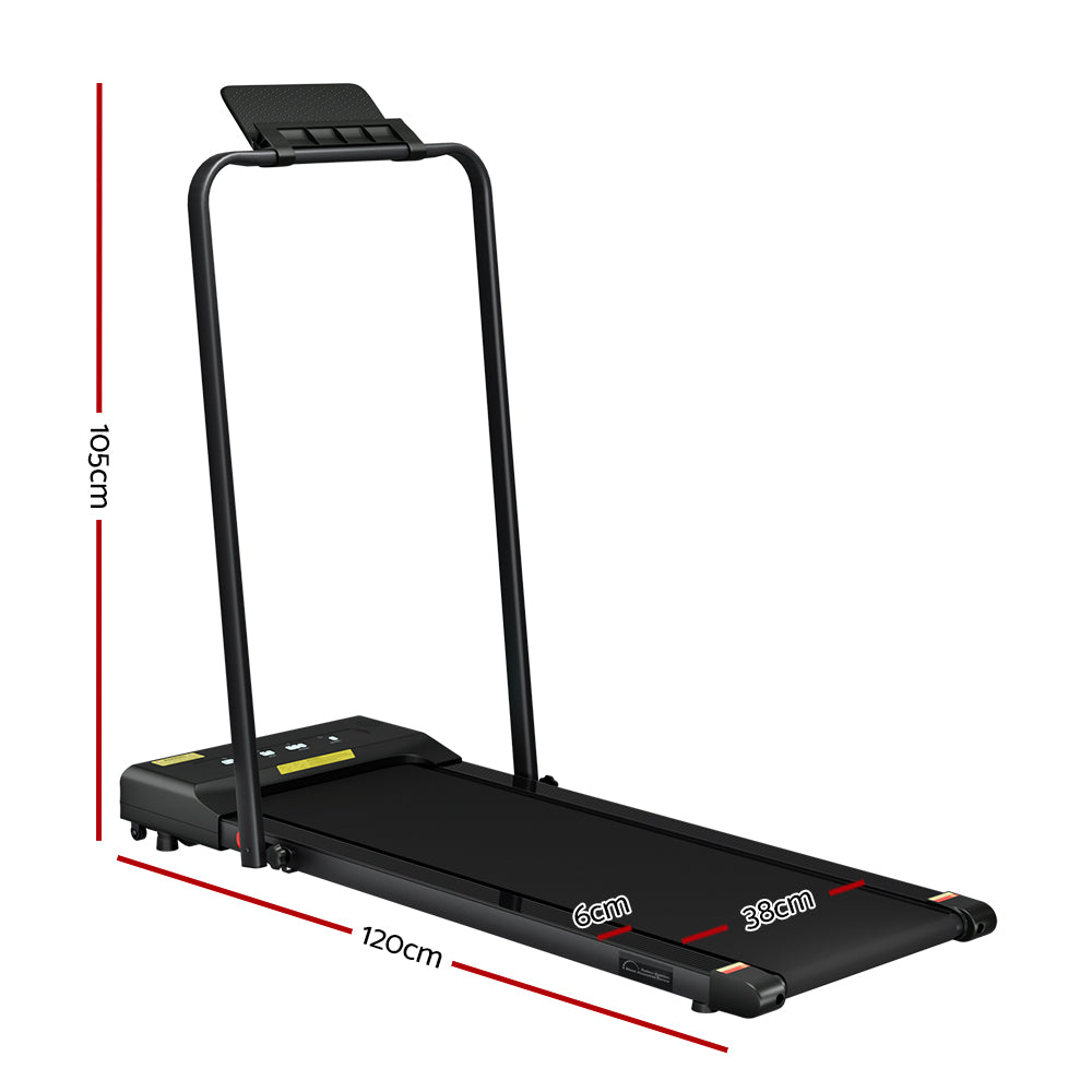 Treadmill Electric Walking Pad Home Gym Office Fitness 380mm Black