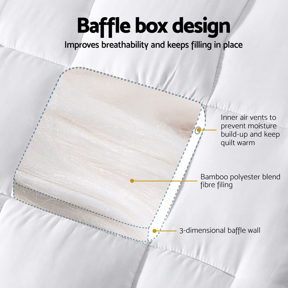 Bedding Mattress Topper Pillowtop Bamboo - Cot