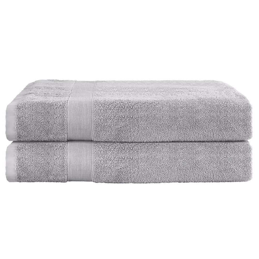 2 Pack Bath Sheets Set Cotton Extra Large Towel Grey