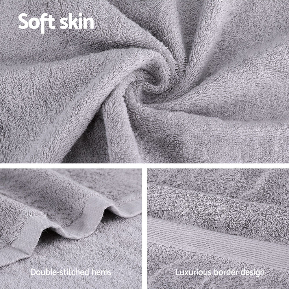 Bath Sheets Set 2 Pack Cotton Extra Large Towels - Grey