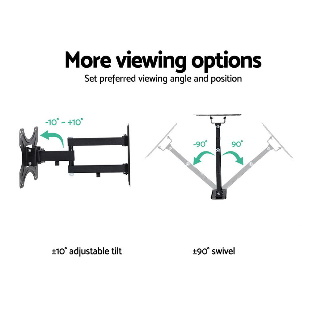 TV Wall Mount Bracket for 17"-42" LED LCD TVs Full Motion Strong Arms