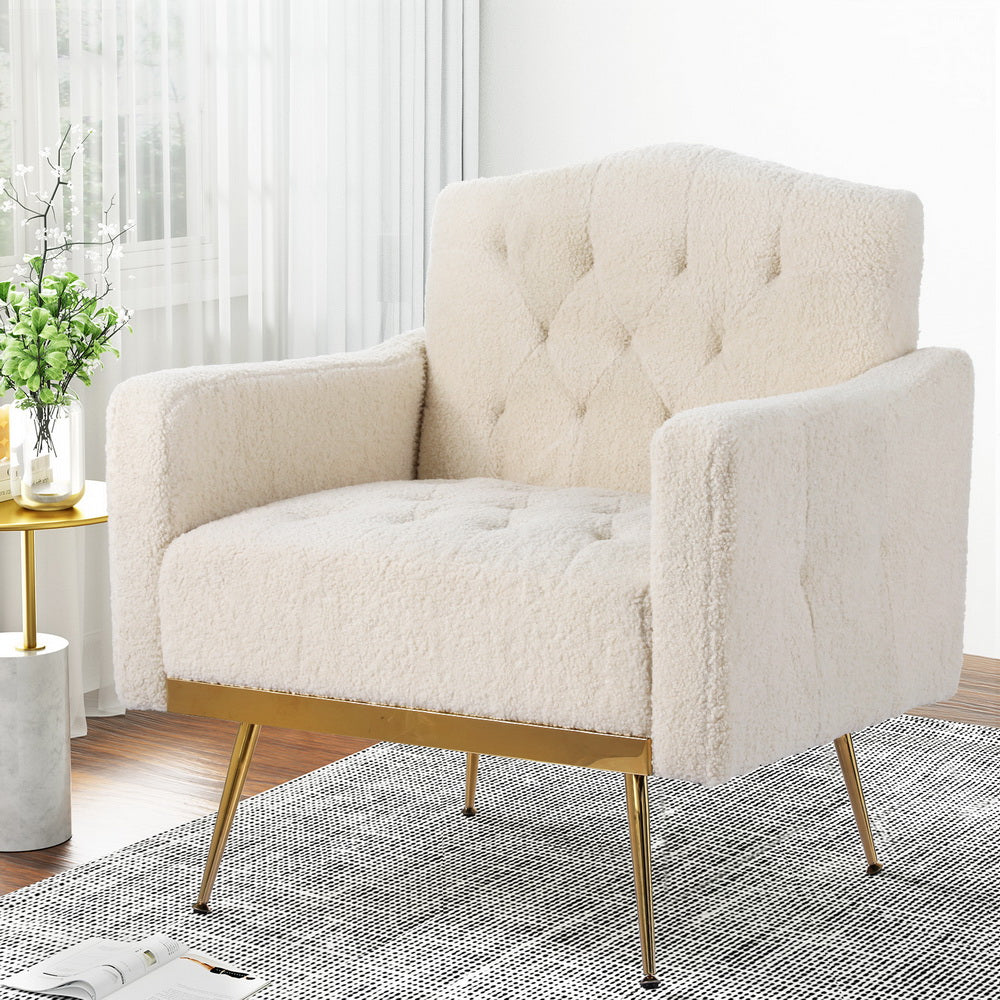 Armchair Boucle Beige Nicole