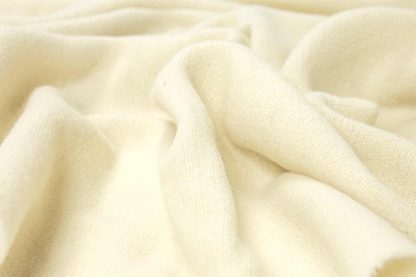 Oxford Throw - Merino Wool Blend - Ivory