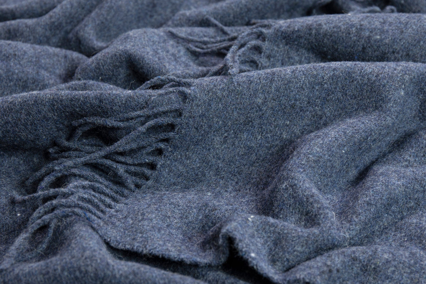 Oxford Throw - Merino Wool Blend - Navy