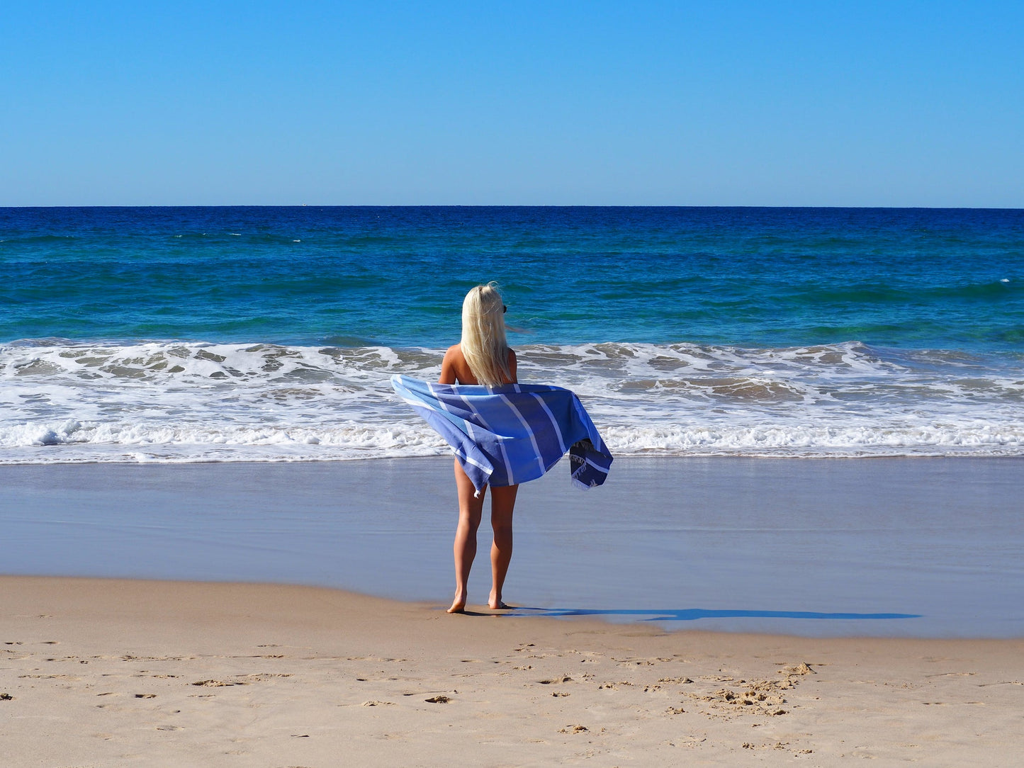 SORRENTO TURKISH COTTON TOWEL - SKY