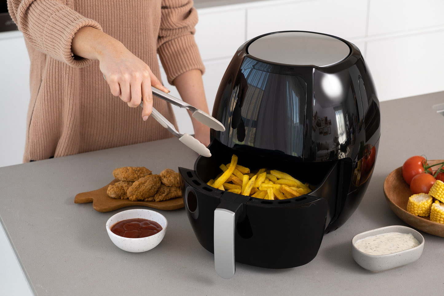 8L Digital Air Fryer, 1800W, Non-Stick, 8 Cooking Programs