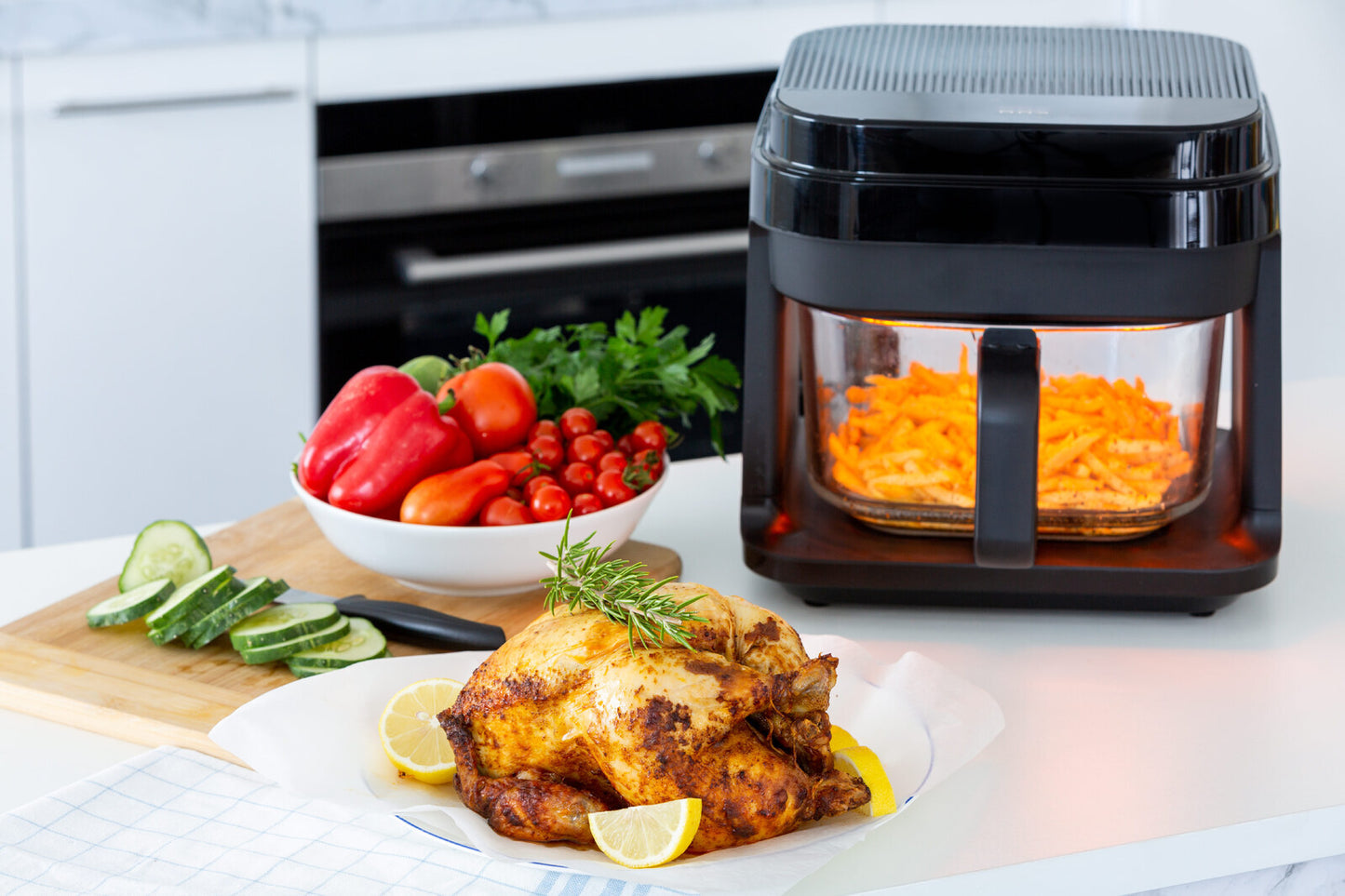 6.5L Glass Digital Air Fryer Oven, 1200W, &gt;200¬∞C, Easy Cleaning