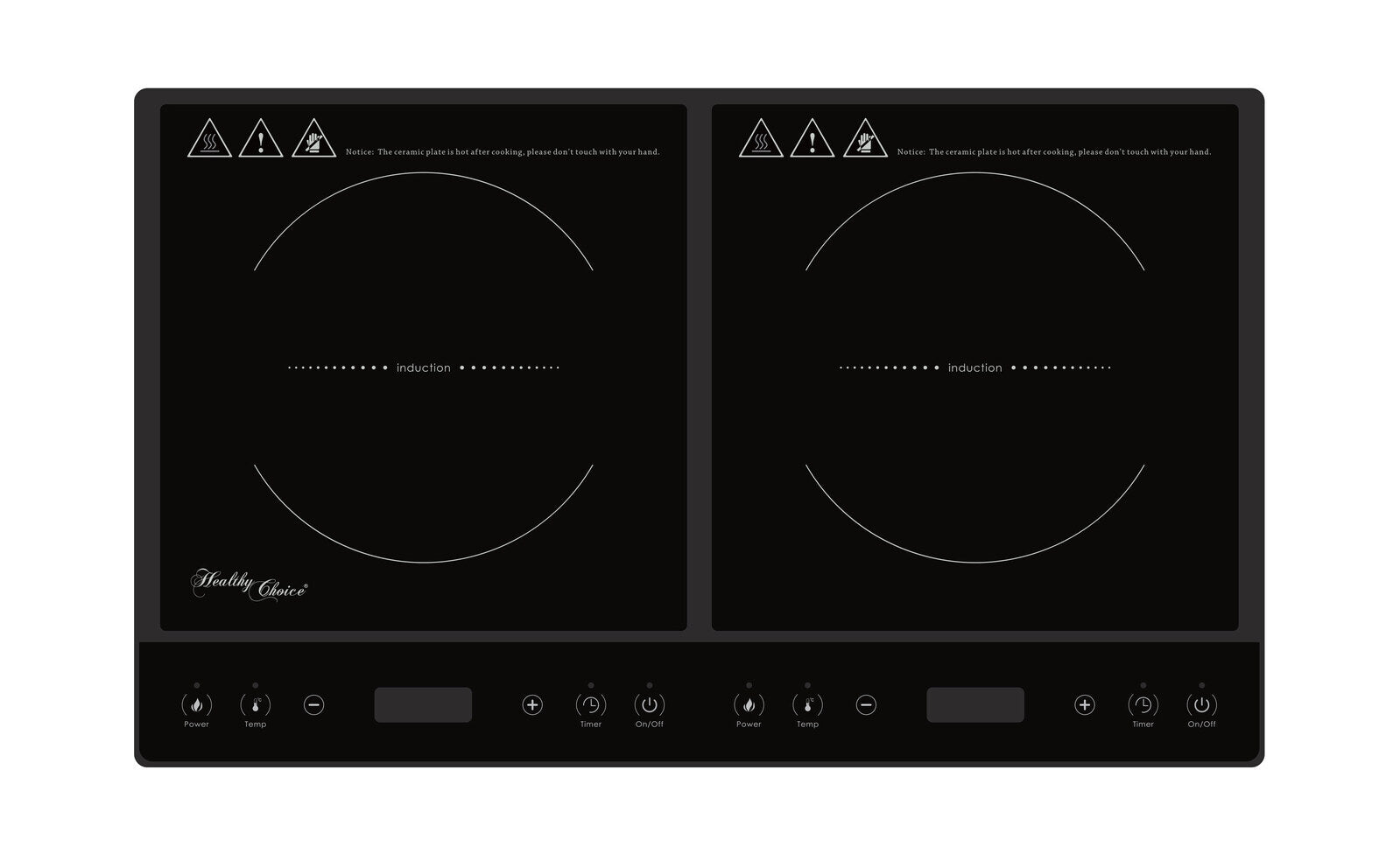 Double Induction Cooker w/ 2 Plates, 240C, 1000- 1400W