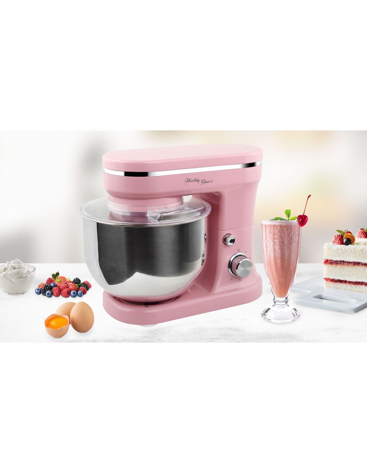 1200W Mix M5L Kitchen Stand (Pink) w/ Bowl/ Whisk/ Beater