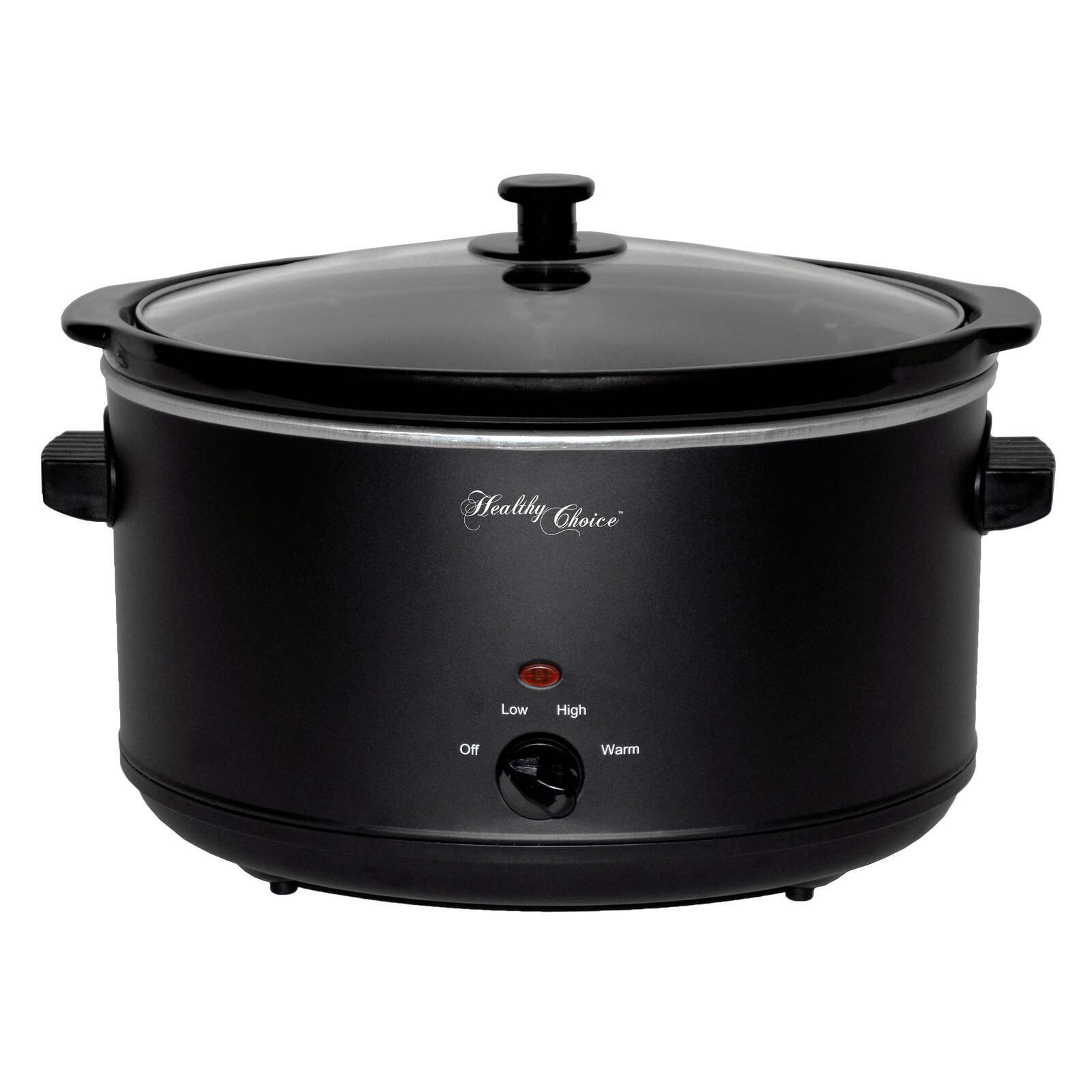 8L Slow Cooker (Black) Large Capacity Ceramic Pot, 300W