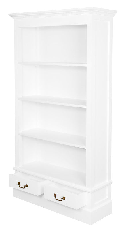 Tasmania 2 Drawer Bookcase (White)