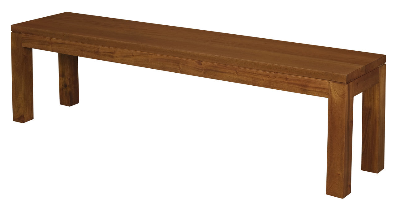 Large Tilda Solid Mahogany Bench (Light Pecan)