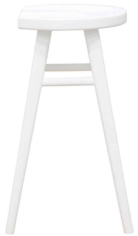 Scandinavian Timber Kitchen Counter Stool (White)