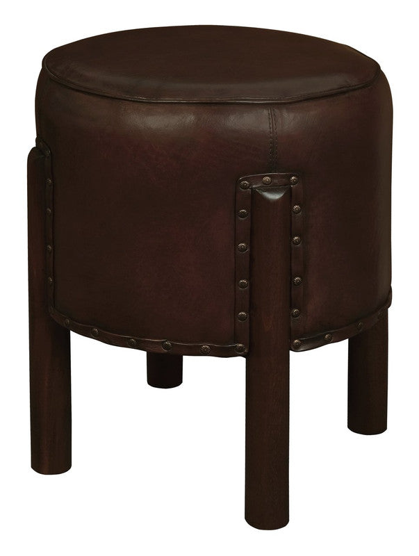 Heritage Goat Leather Ottoman/Footstool