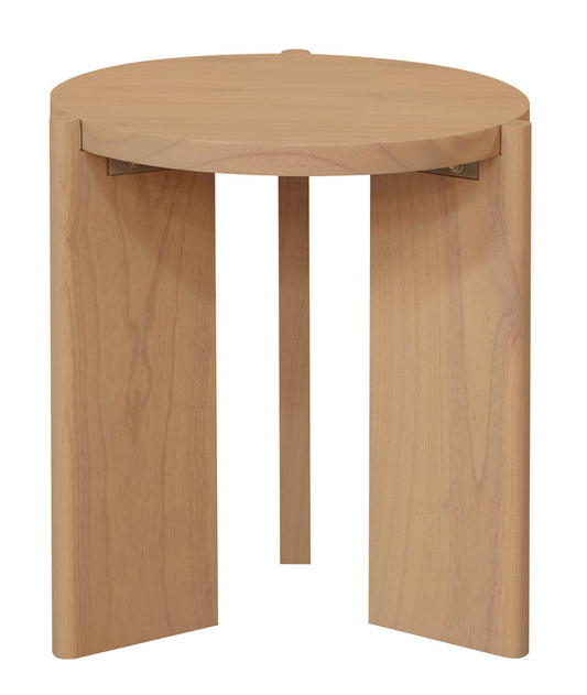 Apollo Round Solid Timber Side Table (Natural)