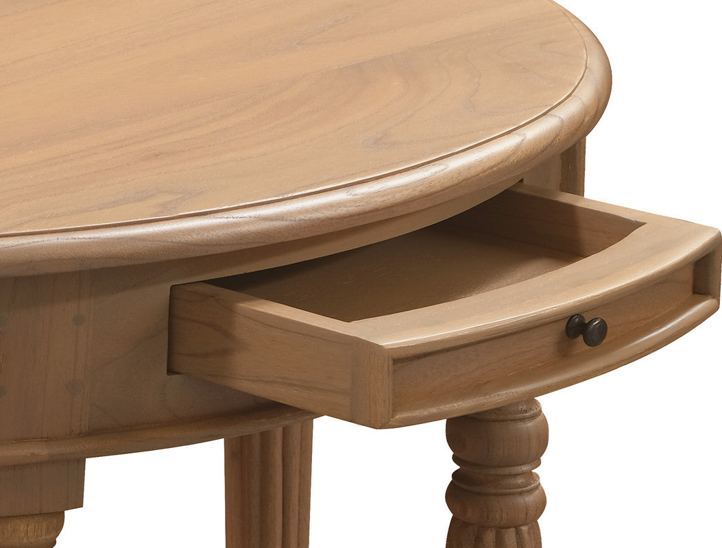 Huntley Turn Leg Half Round Sofa Table - Natural