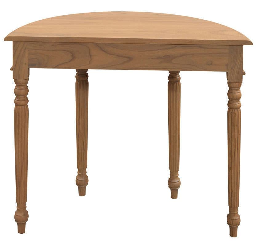 Huntley Turn Leg Half Round Sofa Table (Natural)