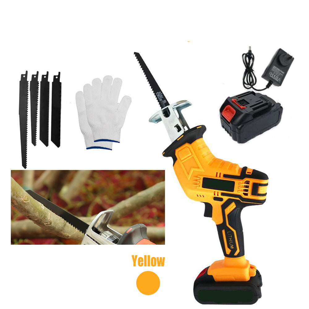 Yellow Cordless Electric Reciprocating Saw Cutter w+ Blades For Makita Battery