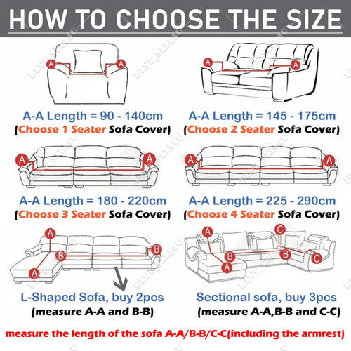 4 Sofa Covers Seater High Stretch Lounge Slipcover Protector Couch Cover