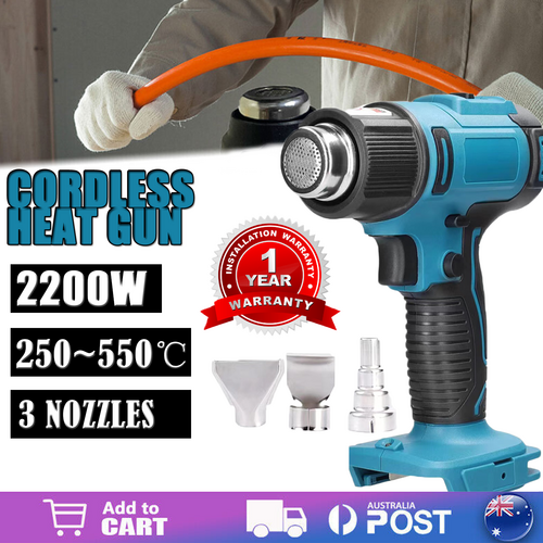 2200W Cordless Heat Gun Hot Air Gun Temperature 300~580 Degree Celsius For Makita 18V Battery