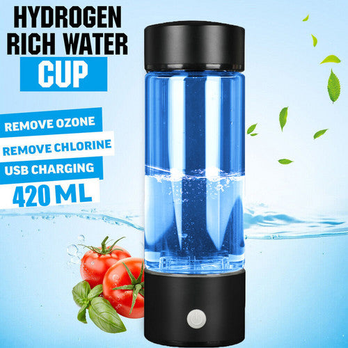 Random Color 420ml Portable Hydrogen Rich Water Bottle Rich Hydrogen Water Generator USB AU