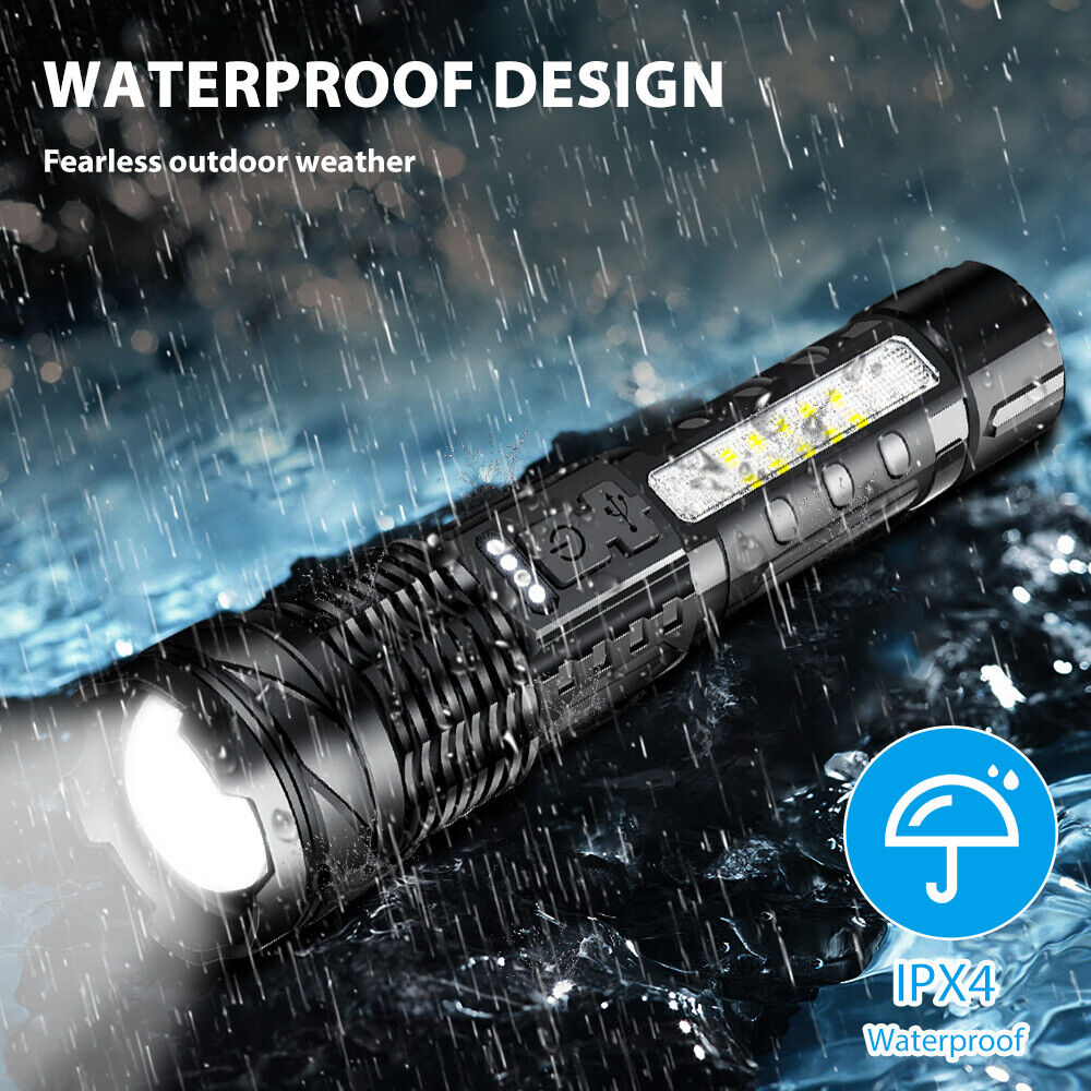 Super Bright 30W 14LED Flashlight White Laser Tactical Torch Lamp for Camping AU