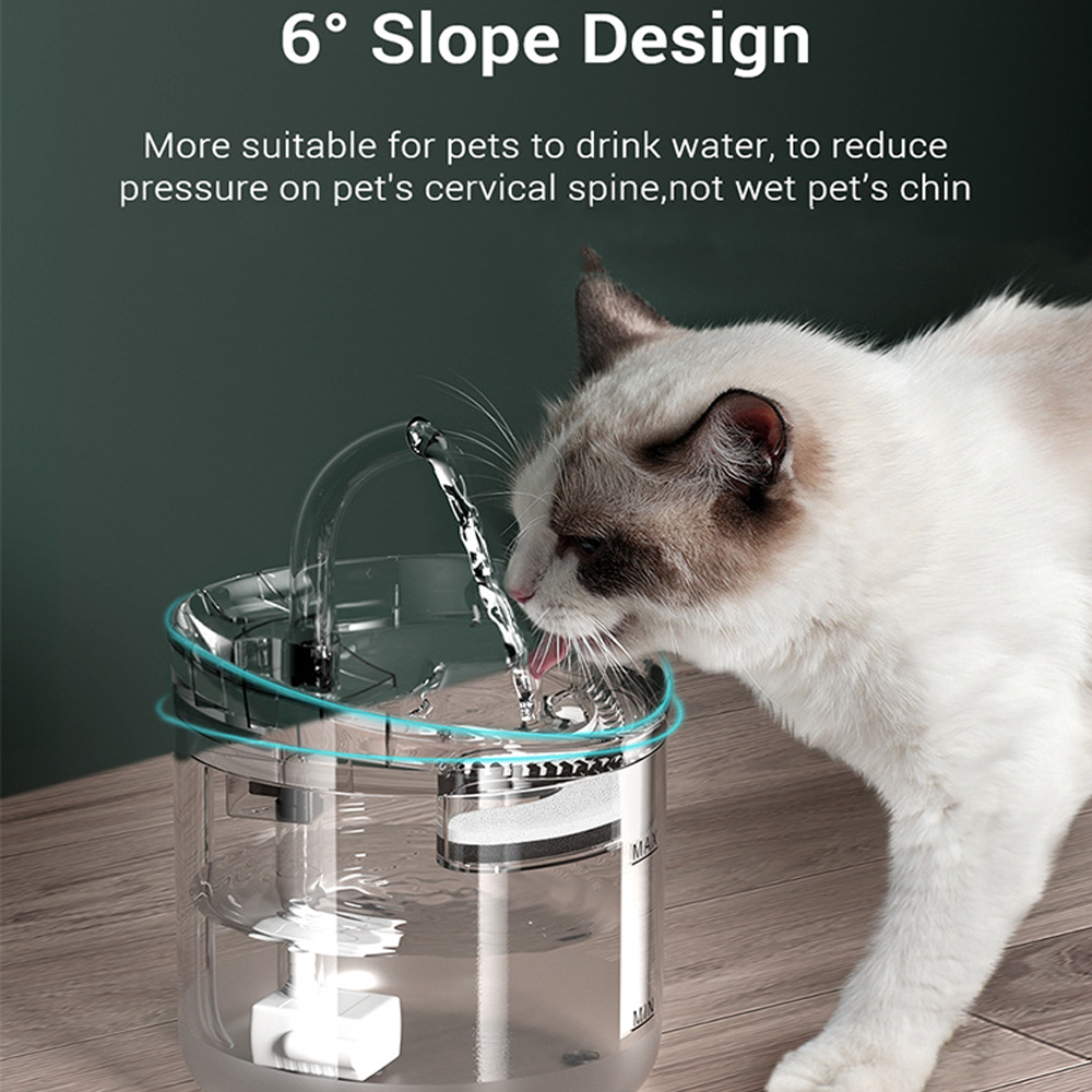 Pet Water Fountain Cat Dog Automatic Sensor Drinking Dispenser Filter