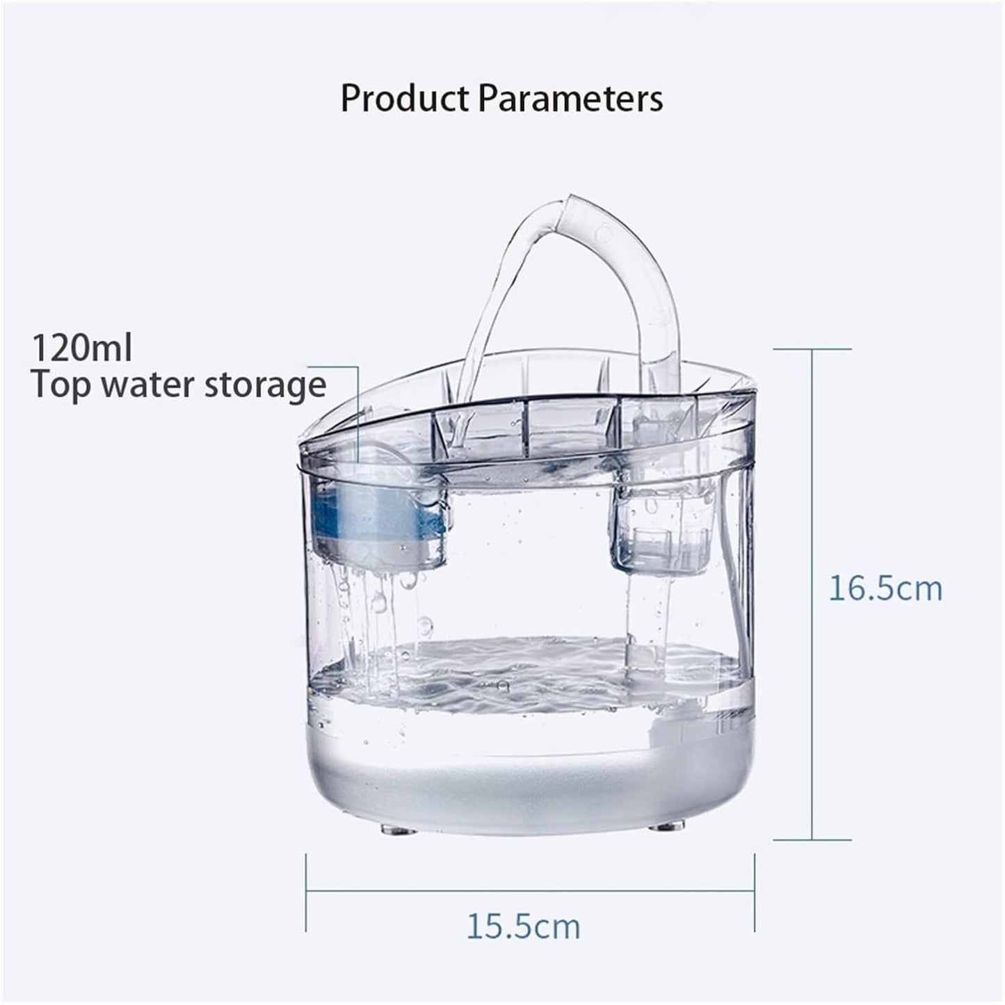 8PCS Filter Pet Water Fountain Automatic Sensor Drinking Dispenser Filter